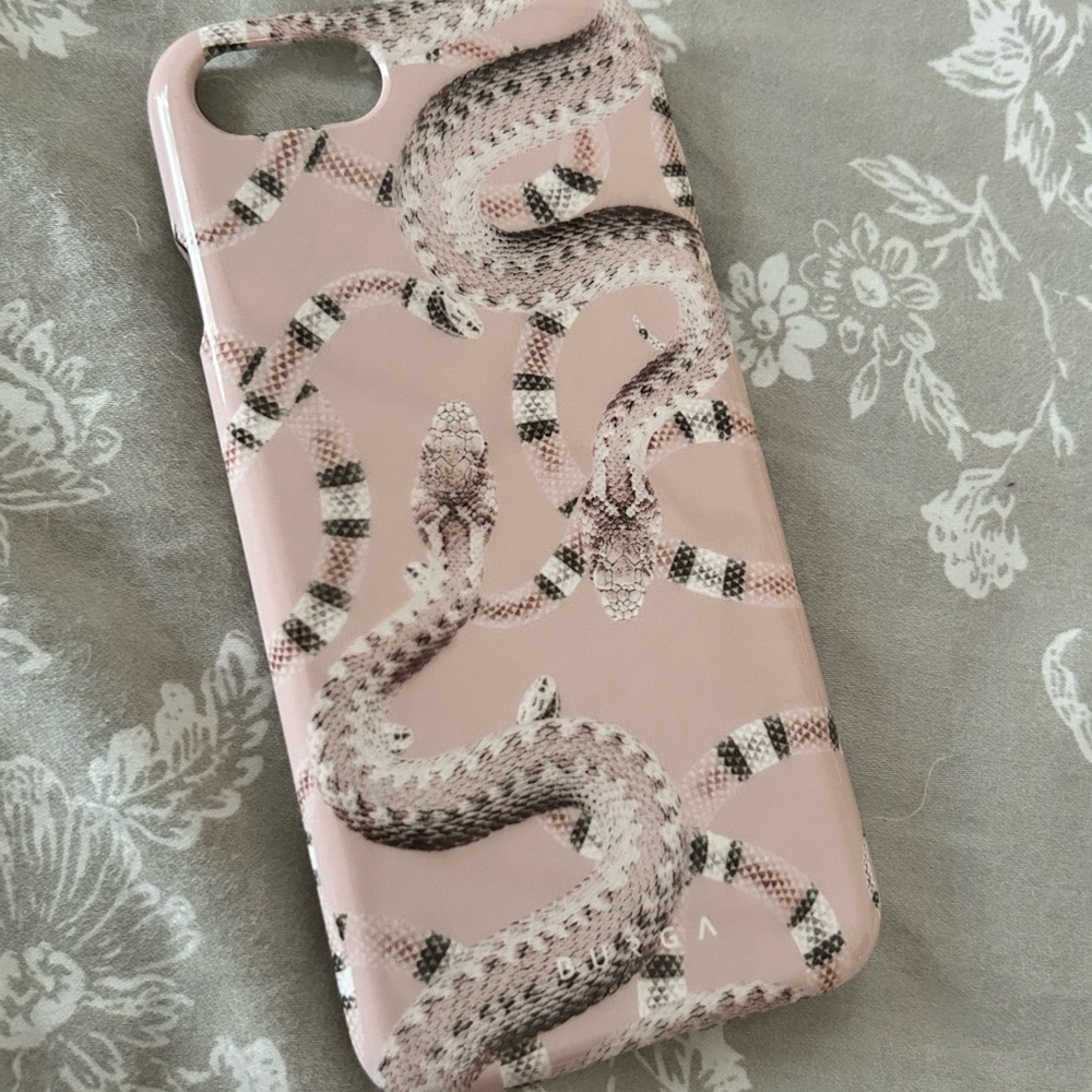 Pink Snake Pattern Phone Case Textured Design